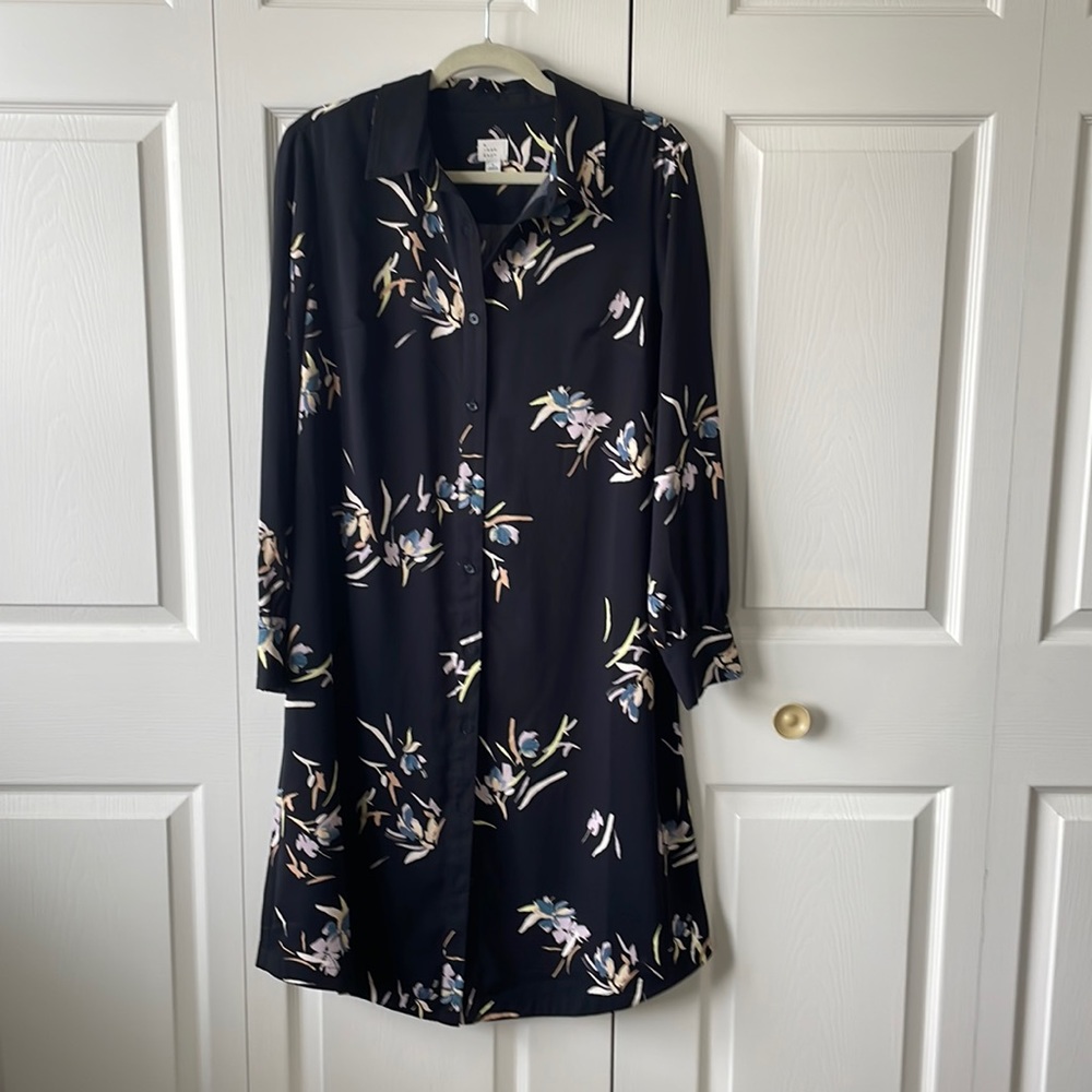 Floral shirt dress